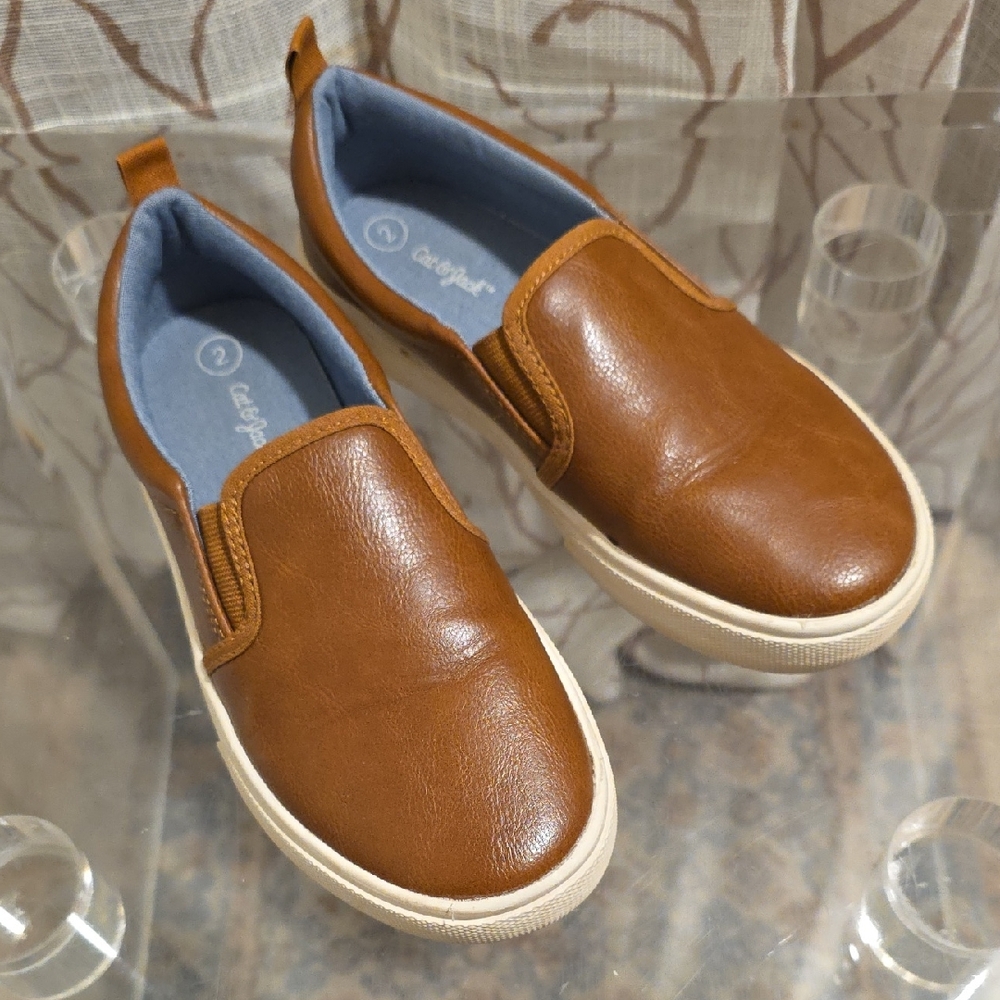 Cat & Jack Brown Slip-On Sneakers for Kids - Size 2